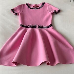 Carolina Herrera Pink Dress with Black Accents
